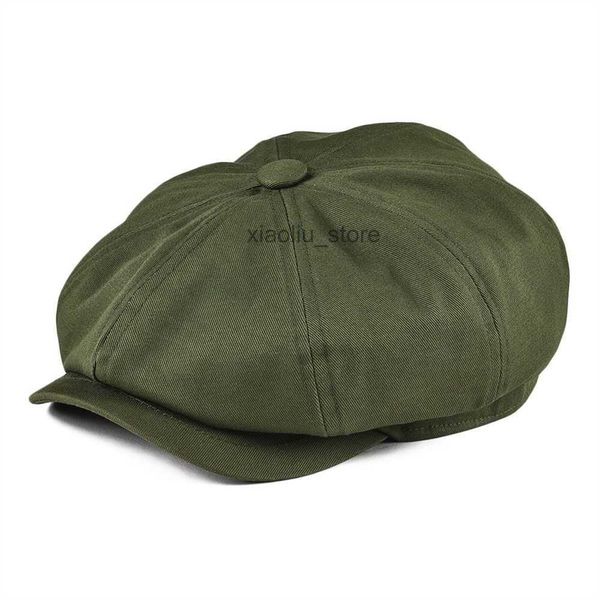 

newsboy hats botvela newsboy cap men's twill cotton eight panel hat women's baker boy caps retro big large hats male boina green b, Blue;gray