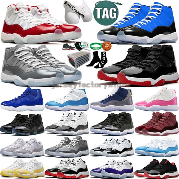 

with box basketball shoes for men women cherry cool cement grey concord 45 bred unc gamma blue midnight navy velvet space jam 72-10 pink men