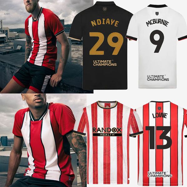 

23 24 sheffield soccer jerseys promotion kids kit player version training uniteds home away third 2023 2024 football shirt goalkeeper brewst, Black;yellow