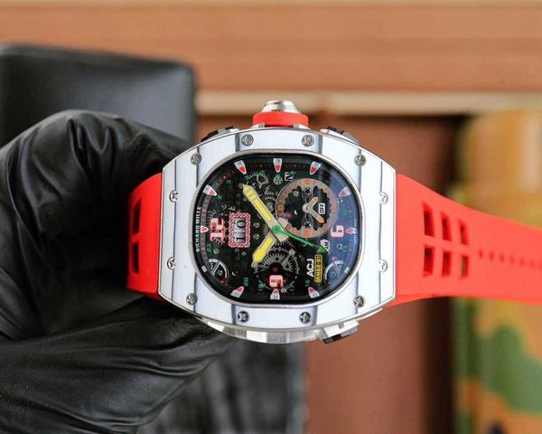 

designer classical men wrist watches superb rm62-01 watch y6m7 fully automatic mechanical movement sapphire mirror ntpt carbon fiber case wi, Slivery;brown