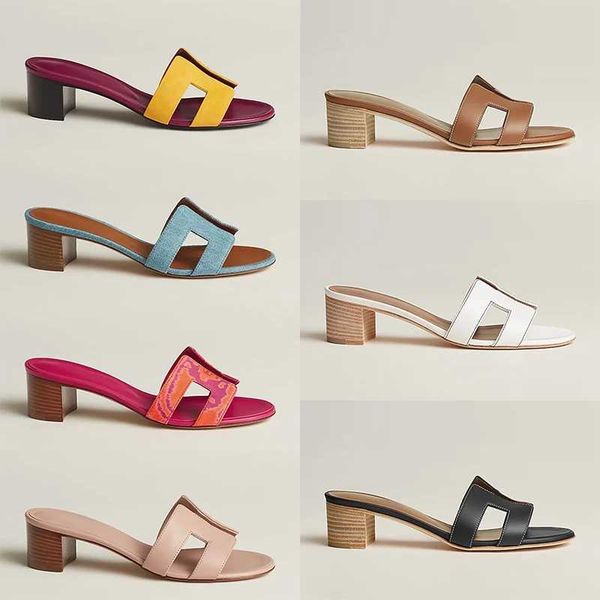 

sandal oasis designer women chunky slides summer sandal heel 5 cm beach womens oran slippers size 35-42, Black