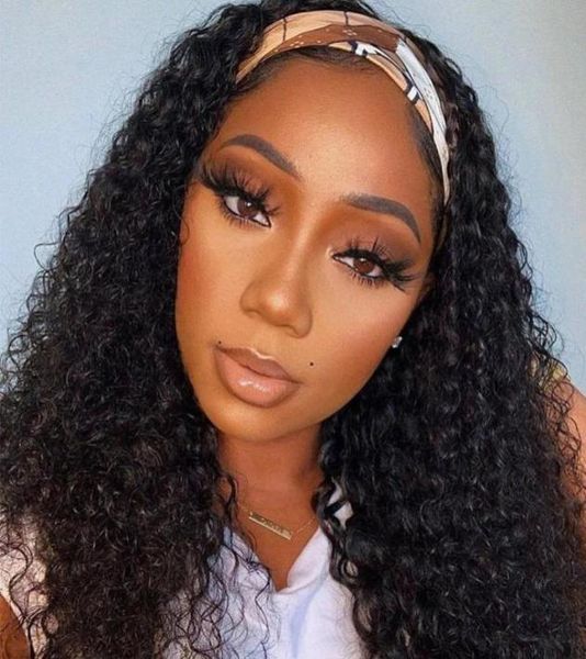 

synthetic wigs headband wig kinky curly full machine made hair for black women daily with instylefashion8524702