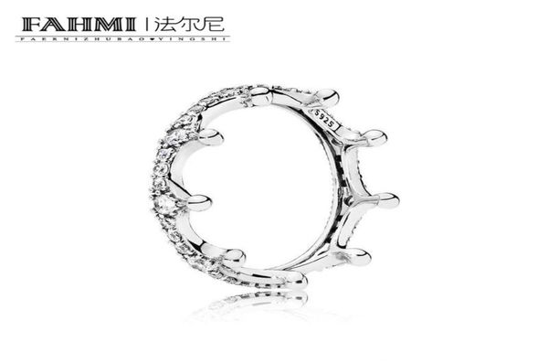 

fashion 925 sterling silver crystal zircon gemstone crown rings original box for jewelry engagement wedding lovers couple ring3426451