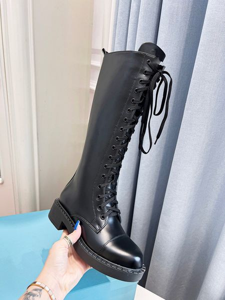 

luxury designer martin boots women's short boots lace up boots leather thick bottom black ankle combat boots biker boots outdoor 0714