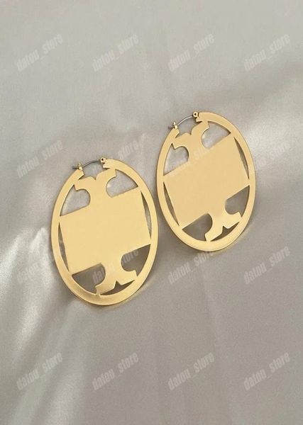 

fashion hoop earrings designer womens big circle simple earring luxury jewelry ear studs gold earring lady party gift8881311, Golden