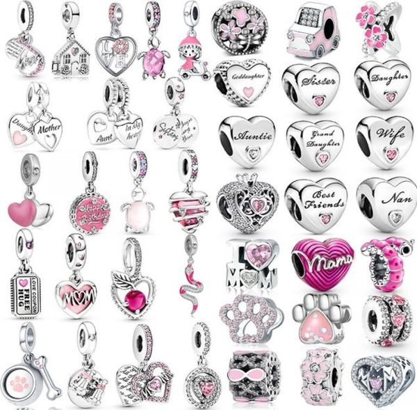 

new charms mother friend double heart split dangle pendants fit original bracelet diy women jewelry3957637, Bronze;silver