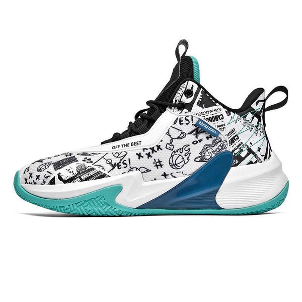 

new mens basketball shoes graffiti anti slip sneakers man sports trainers purple white for youth size 39-45
