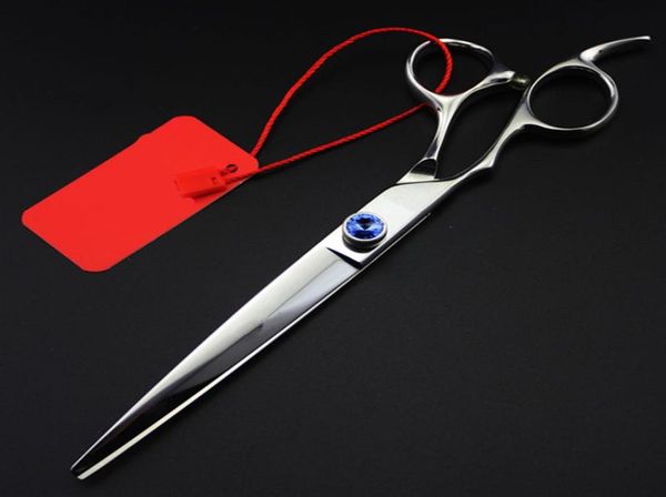 

hair scissors professional left handed japan 440c 8 inch pet grooming dog shears cutting barber hairdressing1602268
