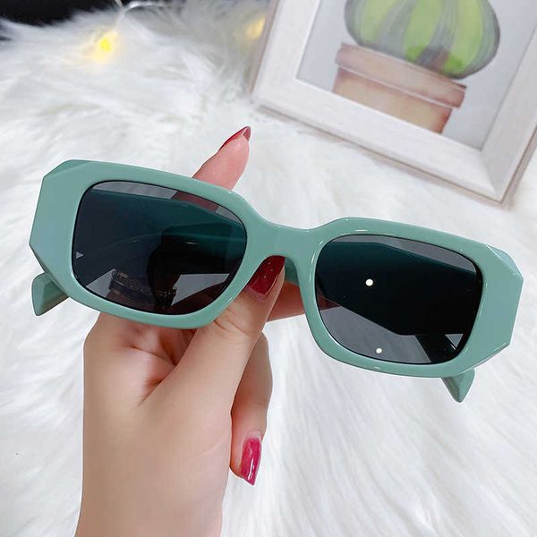 

designer triangular signature sunglasses new fashion ins style p home net red same catwalk box small face couple sunglasses trend with logo, White;black