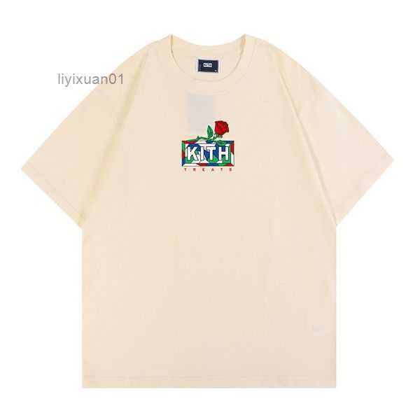 

kith t shirt mens summer designer kith men's t-shirts classic letter print tee men and women loose couple t-shirt round neck short-slee, White;black