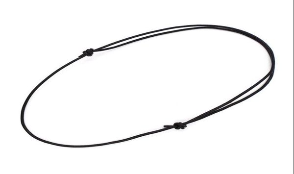 

20pcslot black genuine leather chains cord knot slider long adjustable choker necklaces5527329, Silver