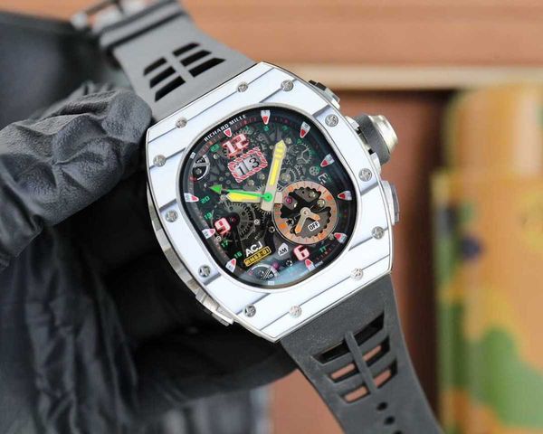 

designer classical men wrist watches superb rm62-01 watch 0cf0 fully automatic mechanical movement sapphire mirror ntpt carbon fiber case wi, Slivery;brown