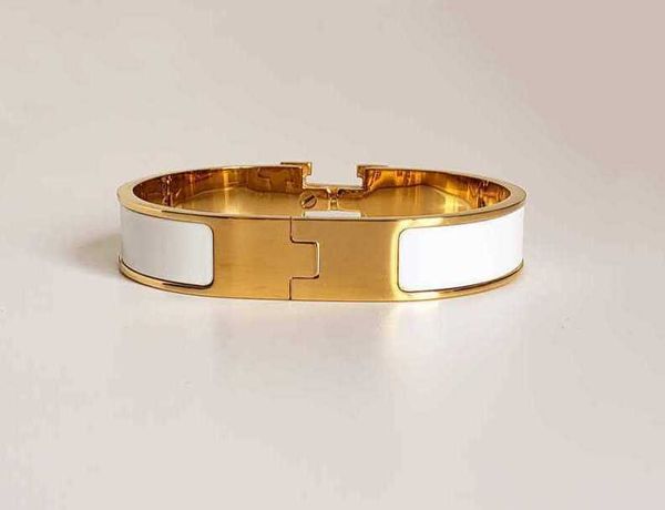 

h home classic bracelet for sale designer h letter bangle luxury brand enamel bracelets men and women fashion everyday accessories party wed, Black