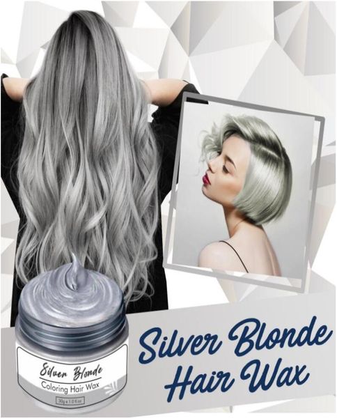 

temporary silver gray hair wax pomade for people luxury coloring mud grey hair dye washable treatment with all day hold nongre1280072