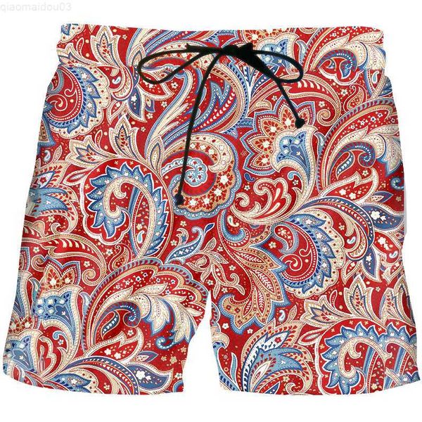 

men's shorts ifpd 3d red floral print shorts summer custom made eu size paisley short pants men/women fashion sports style5xl dropshipp, White;black
