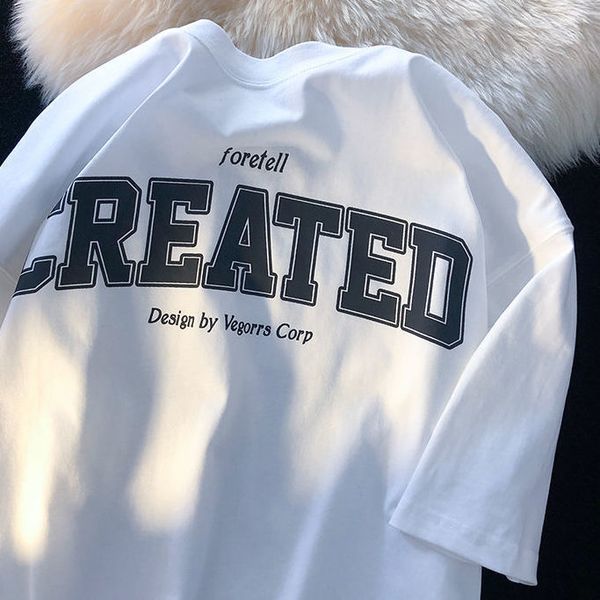 

women's tshirt y2k american retro hong kong style short sleeved tshirt men and women ins loose allmatch bf lazy wind half clothes 23071, White