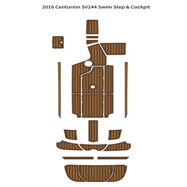

2016 centurion sv244 swim platform step cockpit pad boat eva foam teak floor mat