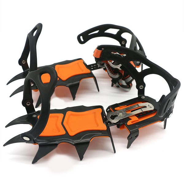 

climbing ropes 12 tooth ice snow crampons antislip gripper shoe covers spike cleats stainless steel skid cover crampon 230717