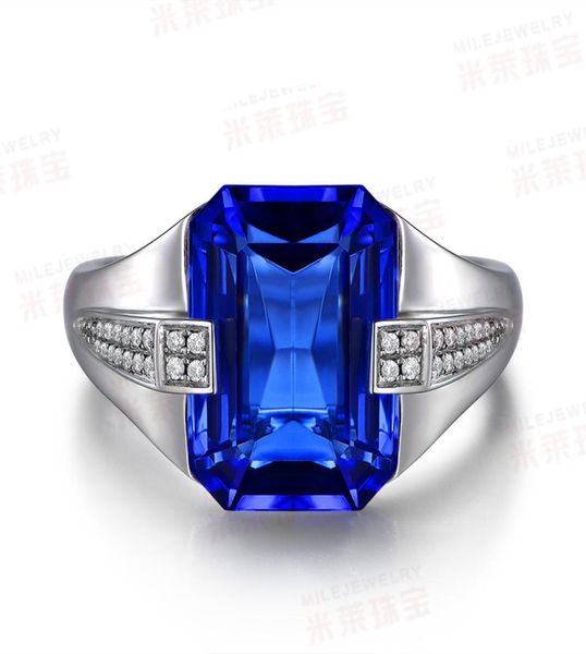 

brand fashion man ring cushion cut 6ct 5a zircon cz birthstones ring 925 sterling silver engagement wedding band ring for men3995377, Slivery;golden