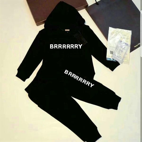 

2-11 years children's clothing sets baby boys girls garment autumn winter pattern kids designer sweater suit kids hoodie pant309g, White