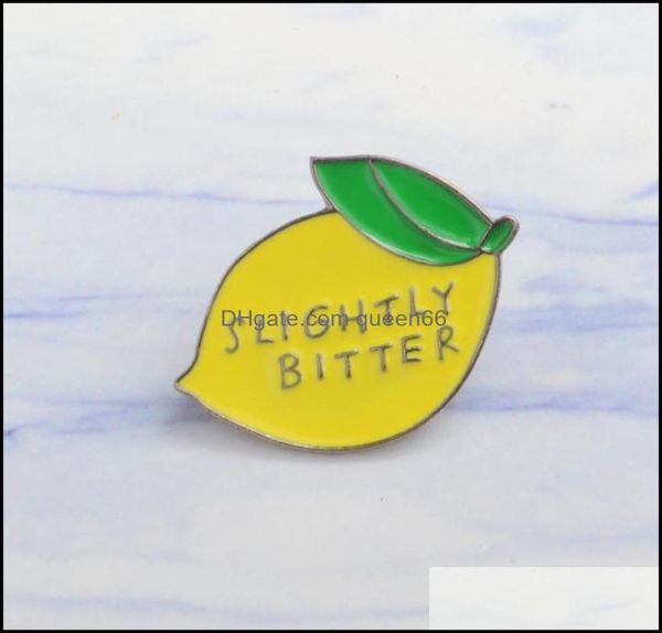 

pins brooches jewelry lemon quotslighty bitterquot special cute cartoon yellow enamel brooch creative lapels denim badges gift4139143, Gray