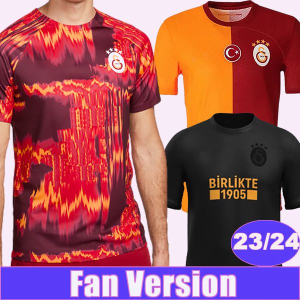 

2023 24 galatasaray mens soccer jerseys special edition michael seri falcao belhanda luyindama mostafa feghouli diagne lemina home training, Black;yellow