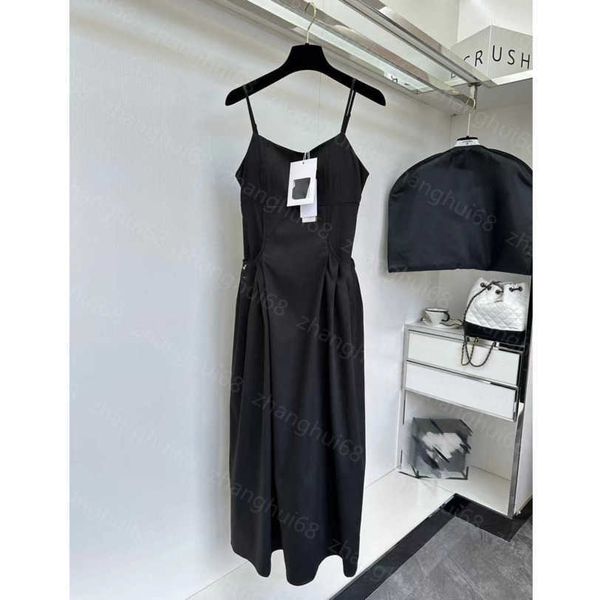 

23ss summer dress womens designer clothing women dresses pearl and diamond embellished halter dress womens clothing a1, Black;gray