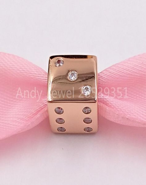 

andy jewel authentic 925 sterling silver beads dazzling dice charm charms fits european style jewelry bracelets & necklace 781269c011212462, Black