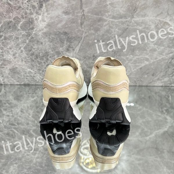 

2023 new reflective leather dad shoes space stitching material sneakers designer sneakers modern autumn winter trendy shoes xsd230403, Black