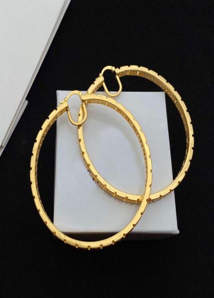 

fashion circle gold hoop earrings aretes for women party wedding lovers gift jewelry engagement with box nrj5632199, Golden;silver