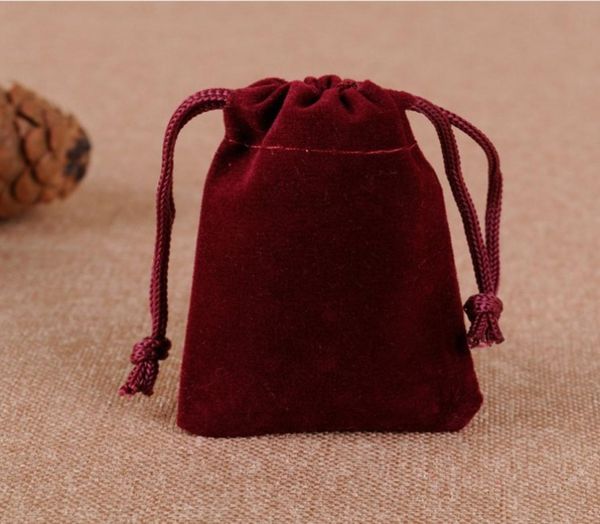 

red wine velvet dust proof bags with drawstring jewellery cosmetic craft products packing pouches retail shop jewelry gift packagi7494467, Pink;blue
