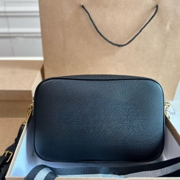 

new women's handbag designer shoulder bag leather camera bag canvas wide shoulder strap color crossbody bag classic letter zipper box s