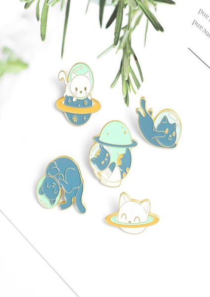 

new cute animal brooch universe planet space kitten cat brooch clothing accessories badge6472148, Gray