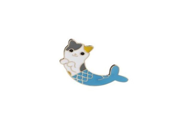 

jewelry pins brooches cat head mermaid tail lapel hat pin tie tack enamel lapel pin brooch6530336, Gray
