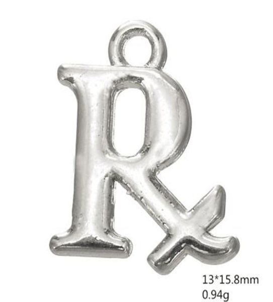 

pharmacy symbol rx message charm other customized jewelry018905870, Bronze;silver