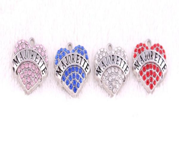 

popular 2017 whole alloy rhinestone pave cheerleader cheering majorette charm1601296, Bronze;silver