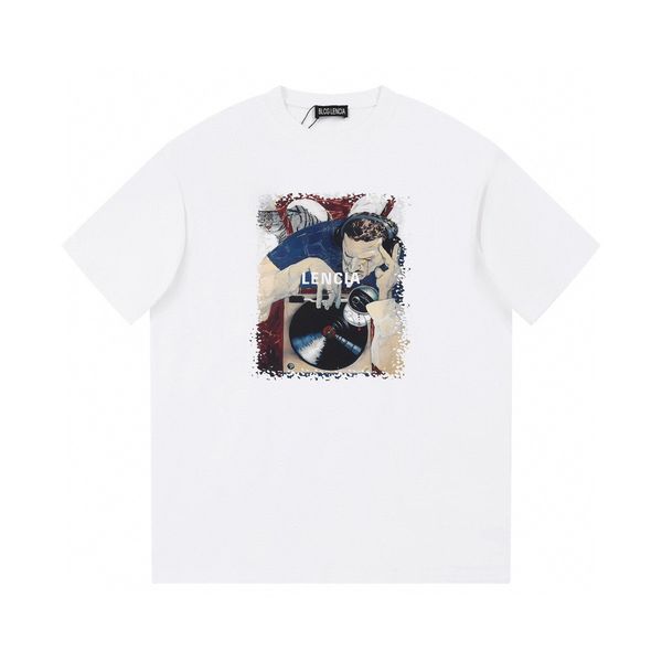 

blcg lencia summer t-shirts high street hip-hop style 100% cotton quality men and women drop sleeve loose tshirts oversize 23233, White;black