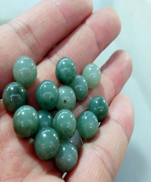 

natural jade a goods 9mm diy beads delivery012345678575940, Green;white