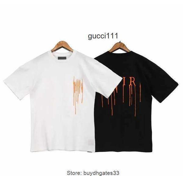 

brand and y summer fashion amirly sand fluid letter printed men's designer women's short sleevet-shirt t-shirt vkax, White;black