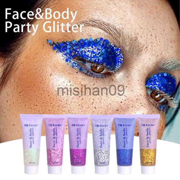 

other makeup body glitter set with 6 colors available 50 ml long lasting glitter glue safe for skin easy to use for body face hair eye j2307