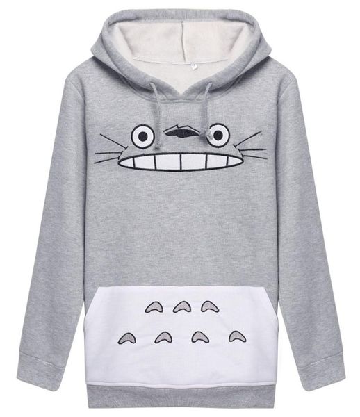 

raisevern 3d thick sweatshirt harajuku cartoon totoro animal cat print women cosplay suit hoodie spring autumn outside clothes cot9556474, Black