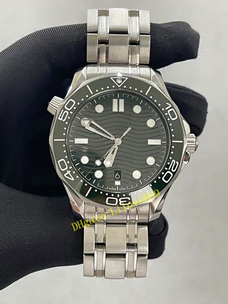 

men watch 8800 automatic mechanical watches 42mm sapphire precision steel wristwatch multiple colors 210.30 watches dorsal translucency, Slivery;brown