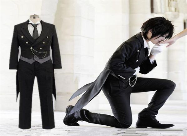 

new anime black butler kuroshitsuji sebastian michaelis cosplay costume uniform outfit halloween costumes for women mens carnival 1376978