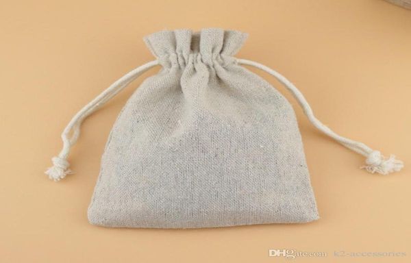 

new jewelry linen drawstring bags pouch 8x10cm 9x12cm 10x15cm wedding party favor holder cotton gift packaging bag5284227, Pink;blue