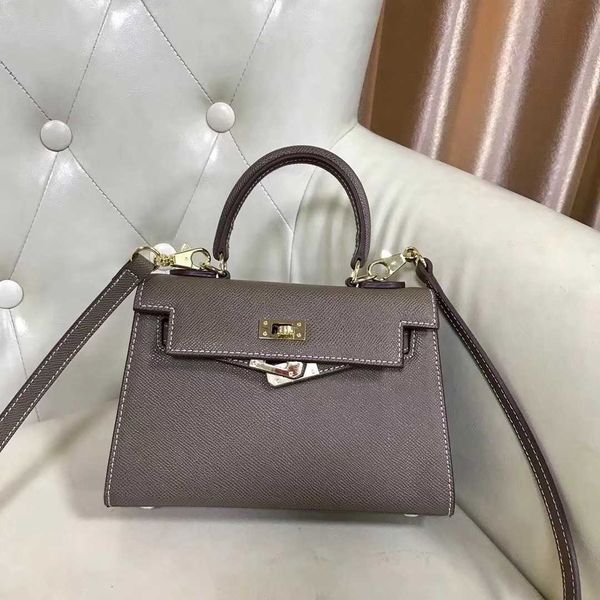 

designer kelys tote bag bag 2023 women's new handbag single shoulder messenger leather palm print mini second generation carriezehd
