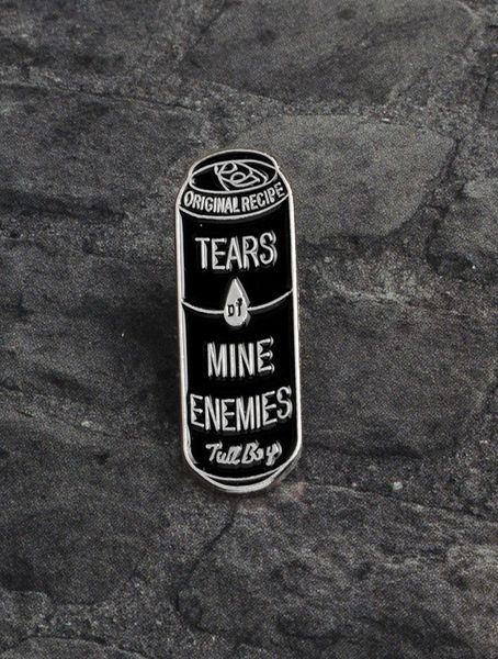 

cans black brooch enamel personality creative white pins decoration special cartoon lapel denim quottearsquot quotmine enemi6575215, Gray