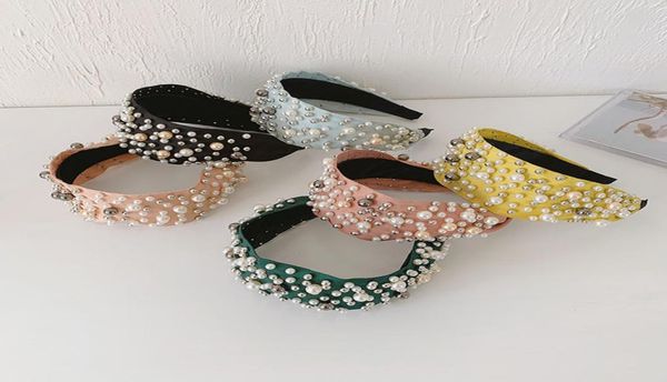 

vintage style women pearl headbands simple fashion girls yoga hair bands outdoor travel make up hairband2953108, Silver