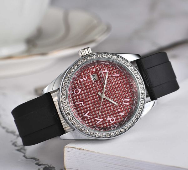 

original luxury r olax watch online shop 2023 summer new style diamond shell silver powder tape men's quartz with gift box o1e2, Slivery;golden