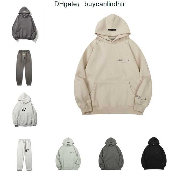 

ess hoodie men women designers pull-over essen hoodies winter warm man clothing pullover clothes hoodys sweatshirts version k9ys, Black