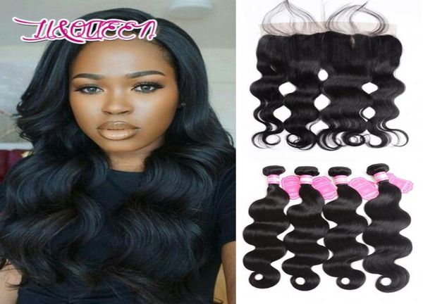 

body wave lace frontal closure with bundles brazilian human hair weave with frontal closure body wave unprocessed brazilian virgin1590287, Black;brown